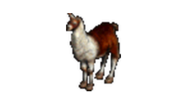 Ridable Llama mount as it appears in Ironveil