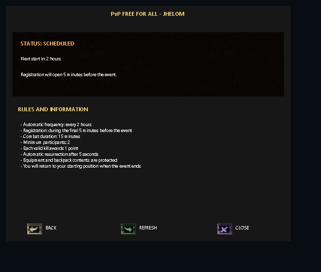 Real Ironveil PvP event details gump
