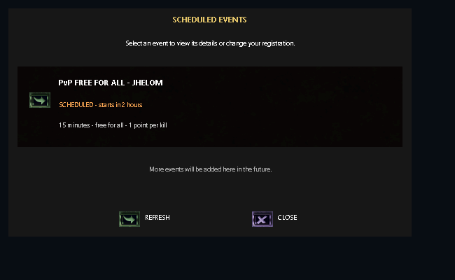 Real Ironveil scheduled events gump