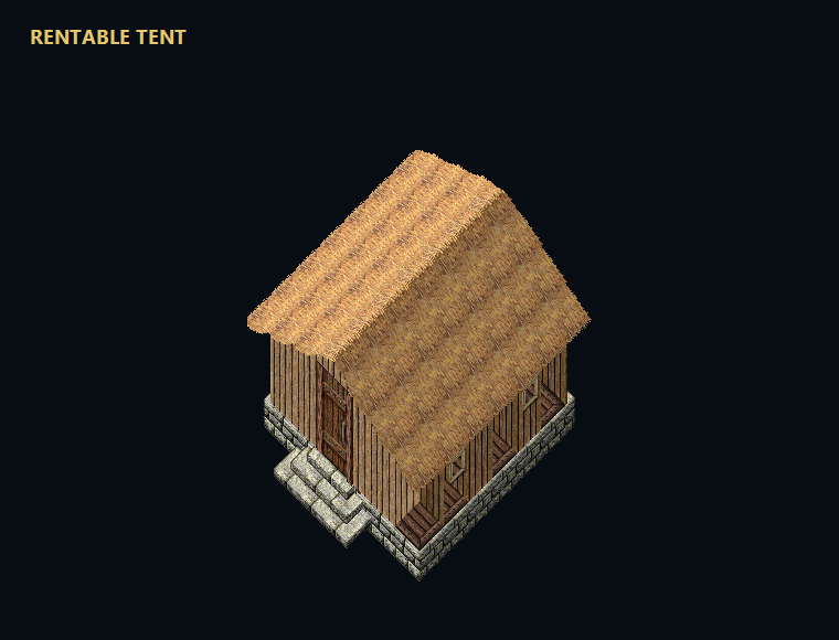 Native Ultima Online thatched cottage used by the Ironveil Tent rental tier