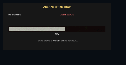 Real Ironveil signed Arcane Ward trap operation gump